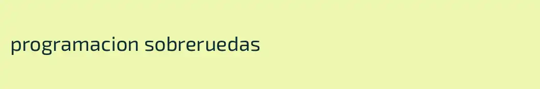 programacion sobreruedas